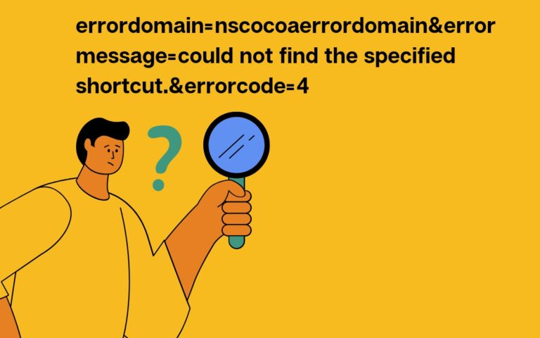 errordomain=nscocoaerrordomain&errormessage=could not find the specified shortcut.&errorcode=4